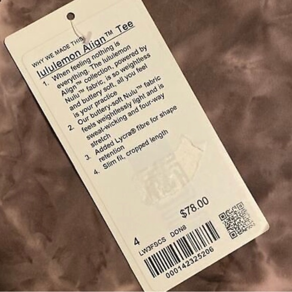 LULULEMON Align Tee T-shirt Short Sleeve Diamond Grey NEW WITH TAG - Picture 2 of 11